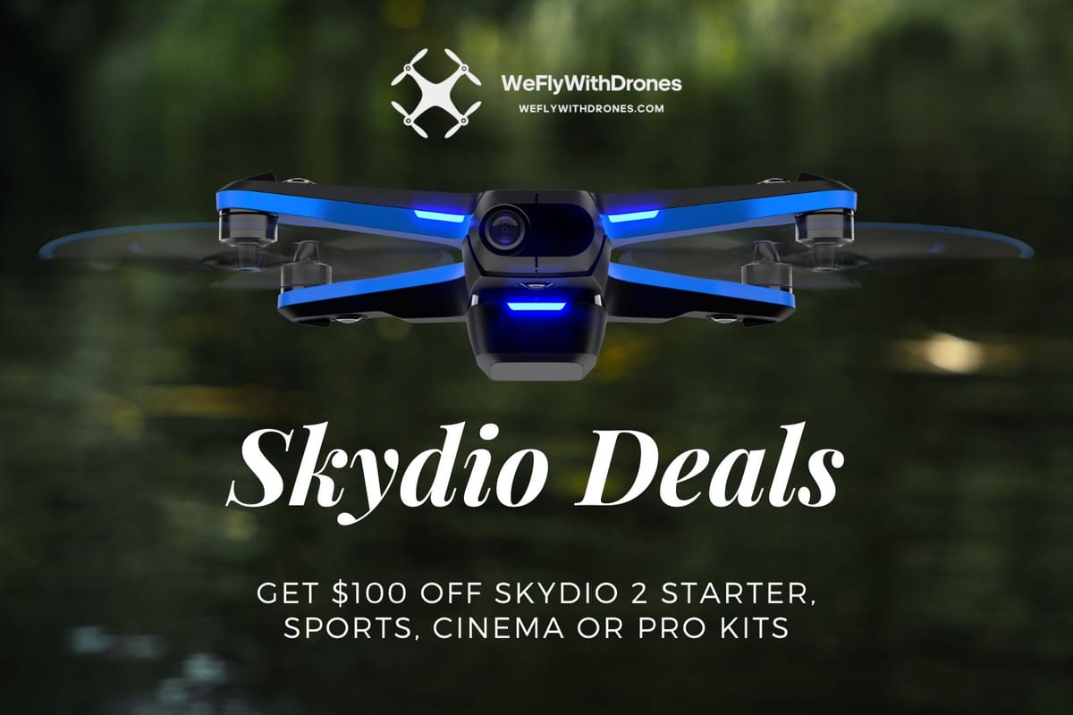 Get $100 Off Skydio 2 Starter, Sports, Cinema or Pro Kits